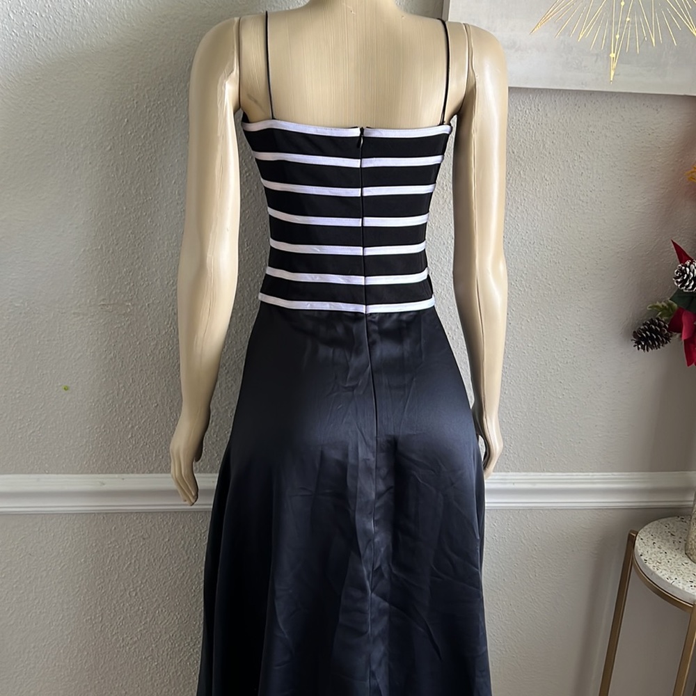 Js Collections Petite 8p Pink & Black Striped Mes… - image 4